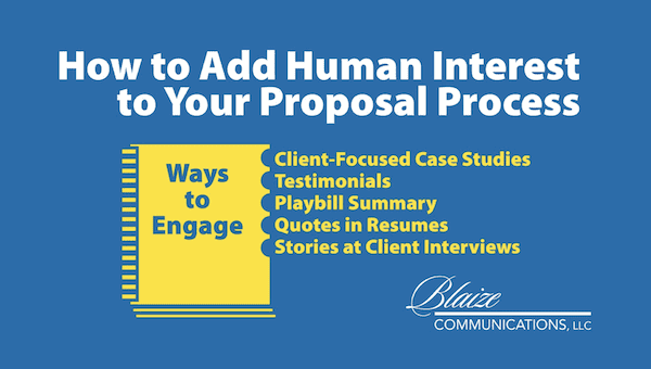 how to add human interest to your proposal process
